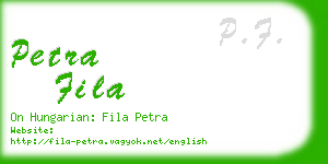 petra fila business card